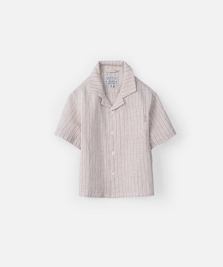 The Caleta S/s Shirt - Buckwheat/Cream