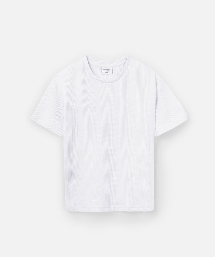 The Veneto Waffle Tee - Chalk