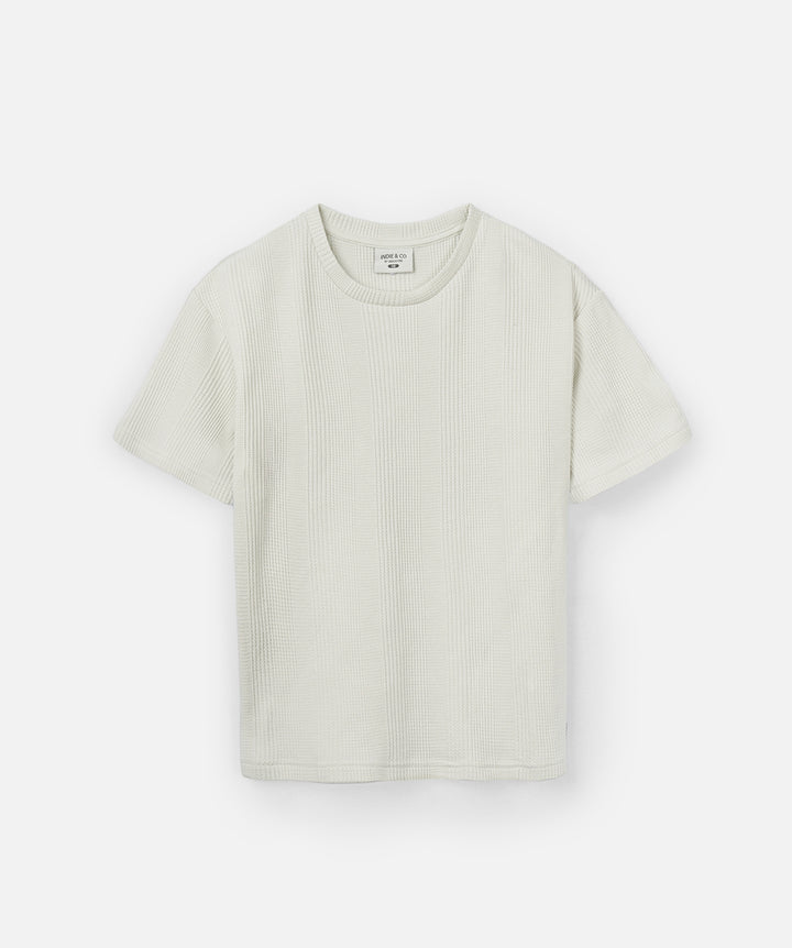 The Veneto Waffle Tee - Glacier