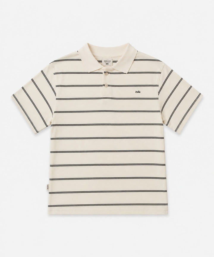 The Watkins Polo - Off White/Brown