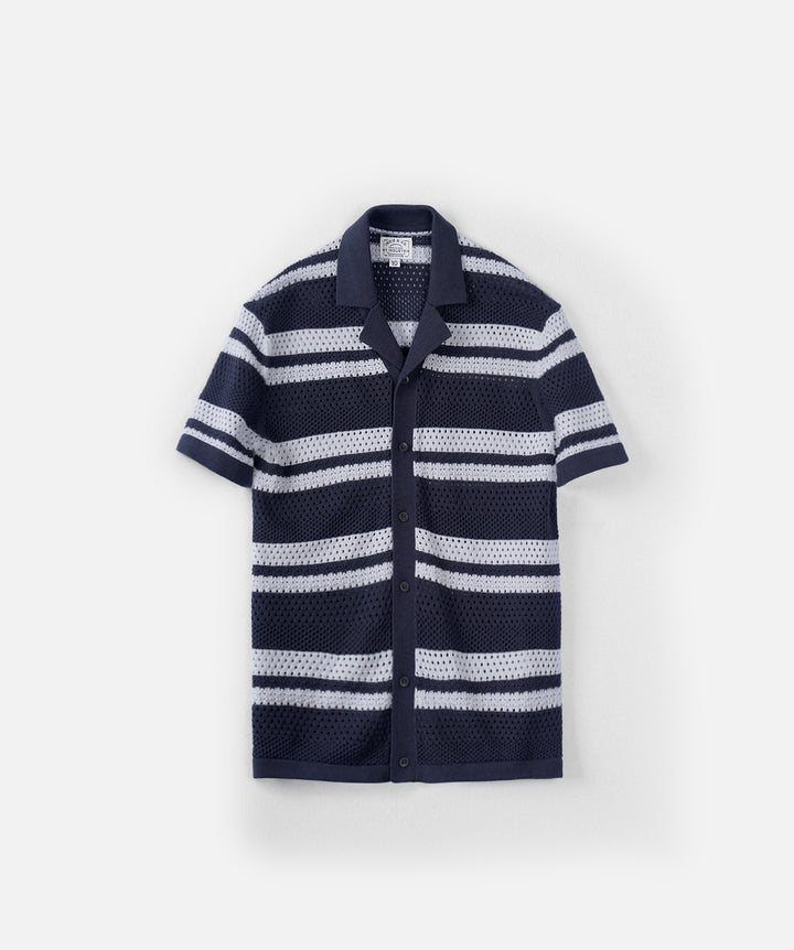 The Empire S/s Shirt - Navy/Ocean Blue