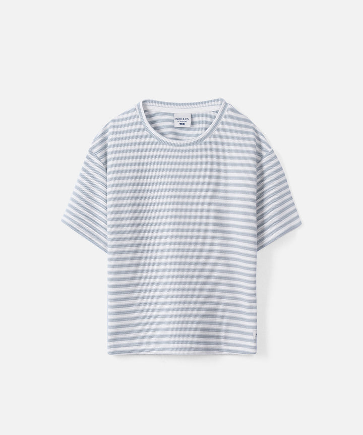 The Bergen Tee - White/Steel