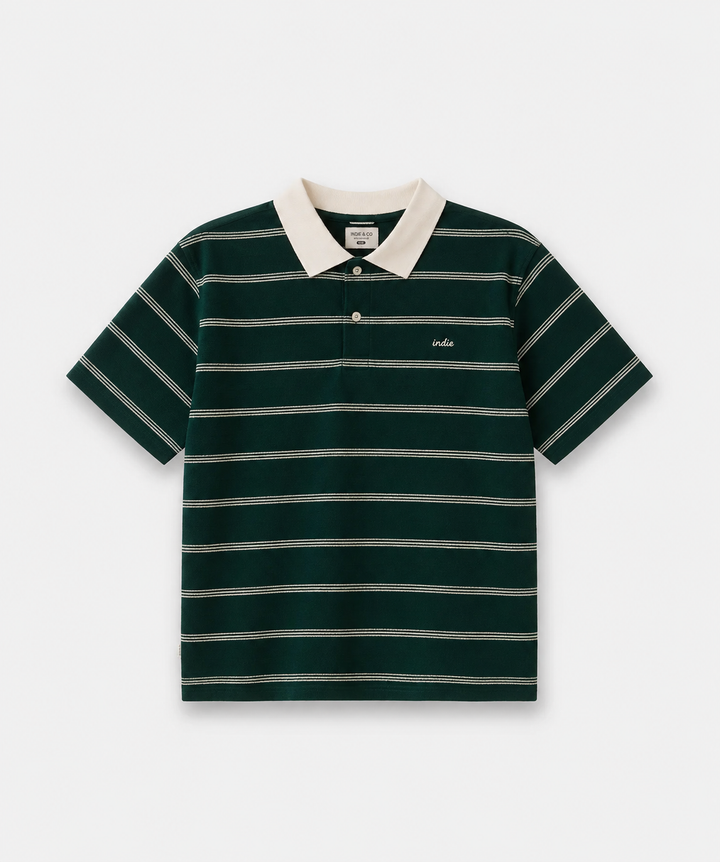 The Watkins Polo - Green/Cream