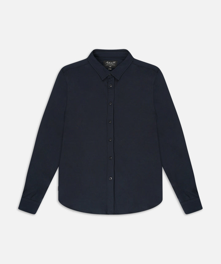 The Valley L/s Smart Shirt - Dark Navy Blue