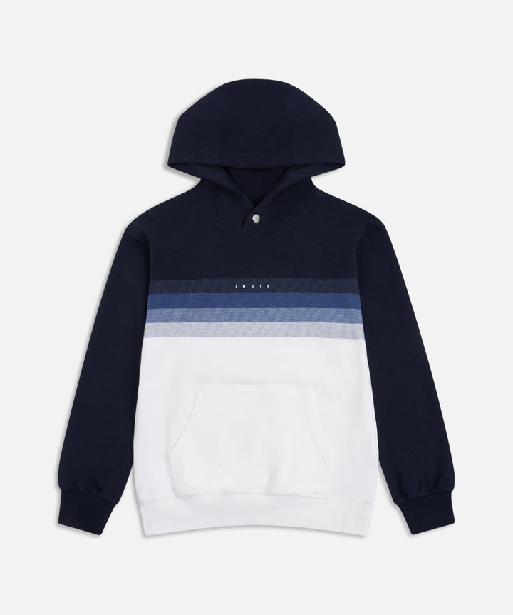 The Baltic Hoodie - White Navy