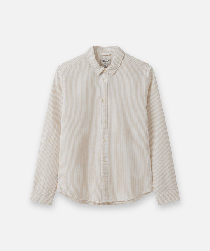 The Gallions L/S Shirt - White/Wheat