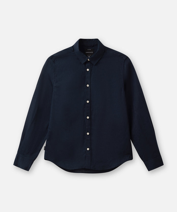 The Lawson Textured L/s Shirt - Navy