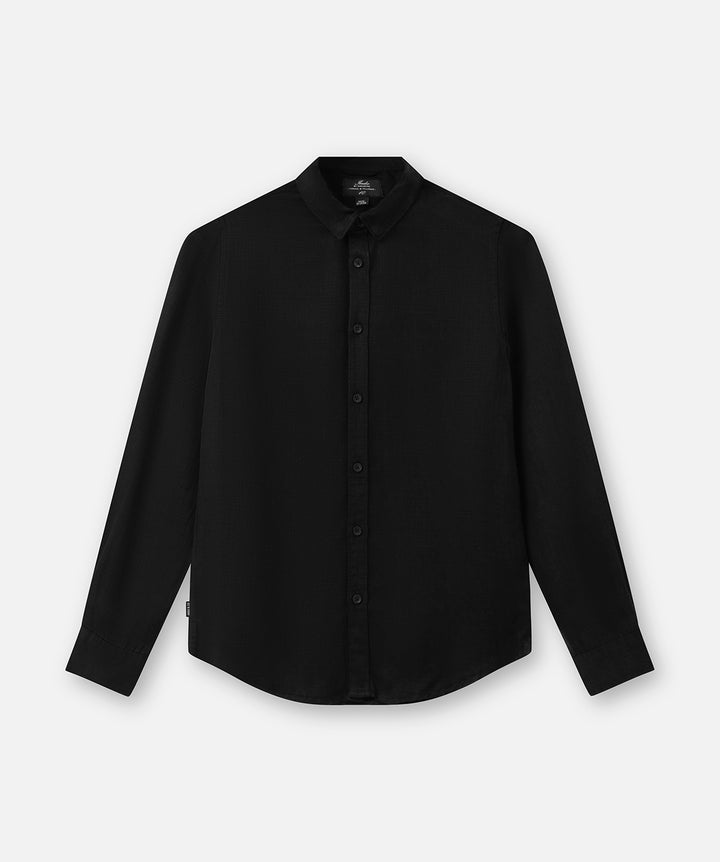 The Lawson Textured L/s Shirt - Black