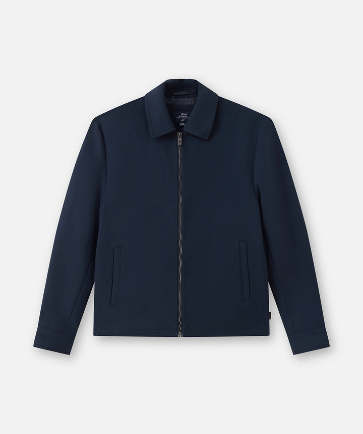 The Indie Lusso Bomber Jacket - Mid Navy