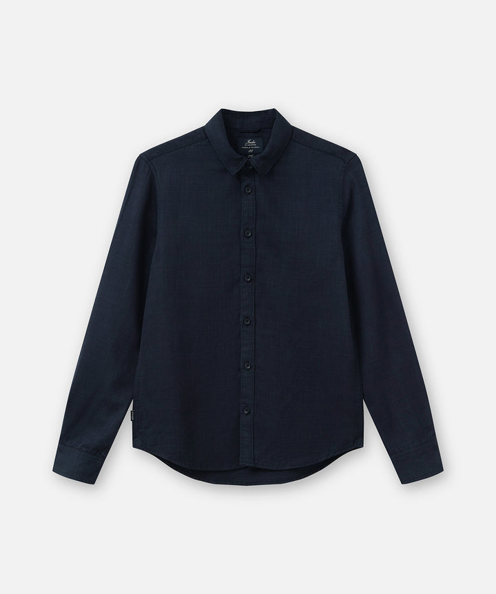The Lawson Textured L/s Shirt - Navy