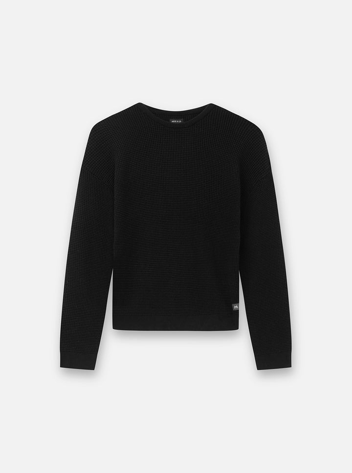 The Indie Philly Waffle Knit - Black