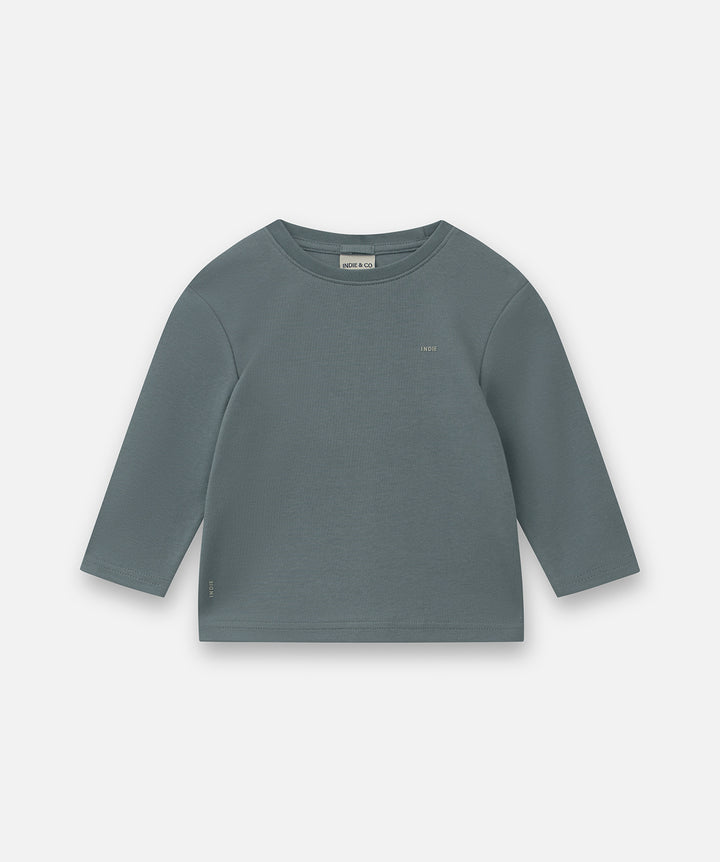 The Indie Newport Ls Tee - Petrol Blue