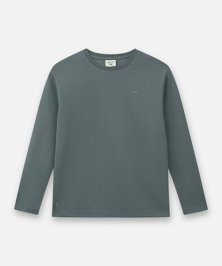 The Indie Newport Ls Tee - Petrol Blue