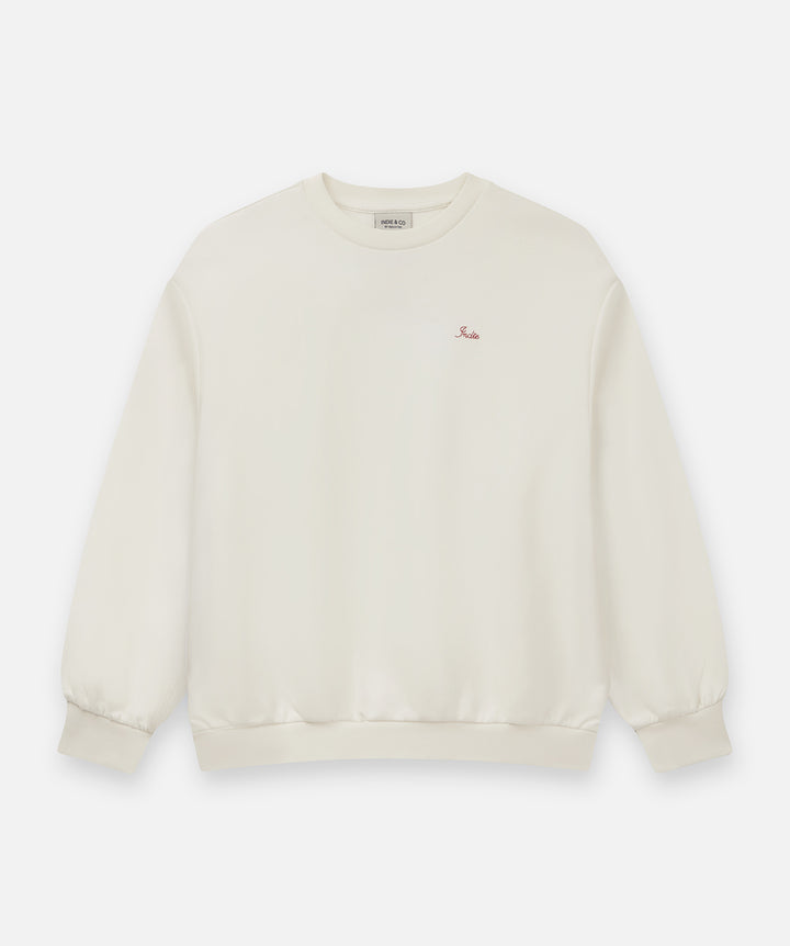 The Lugo Textured Sweat - Cream