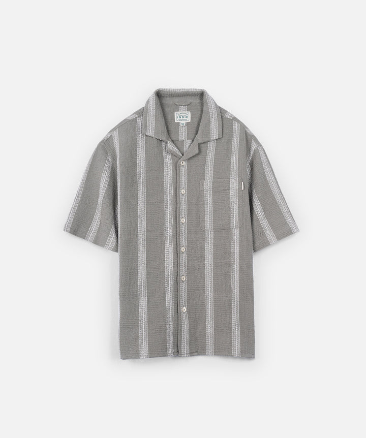 The Cefalu S/s Shirt - Olive/White