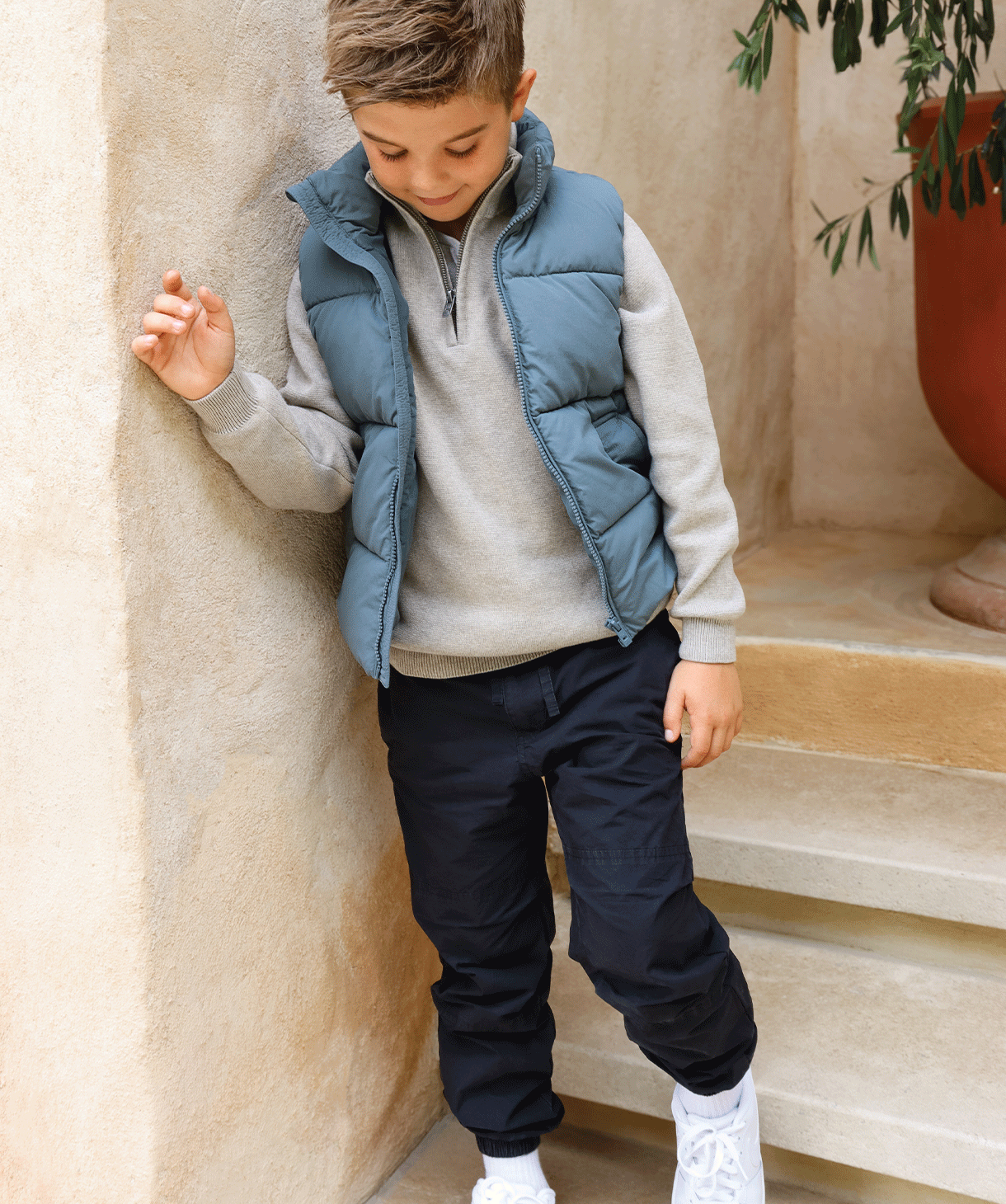 The New Chester Puffer Vest Bay Blue