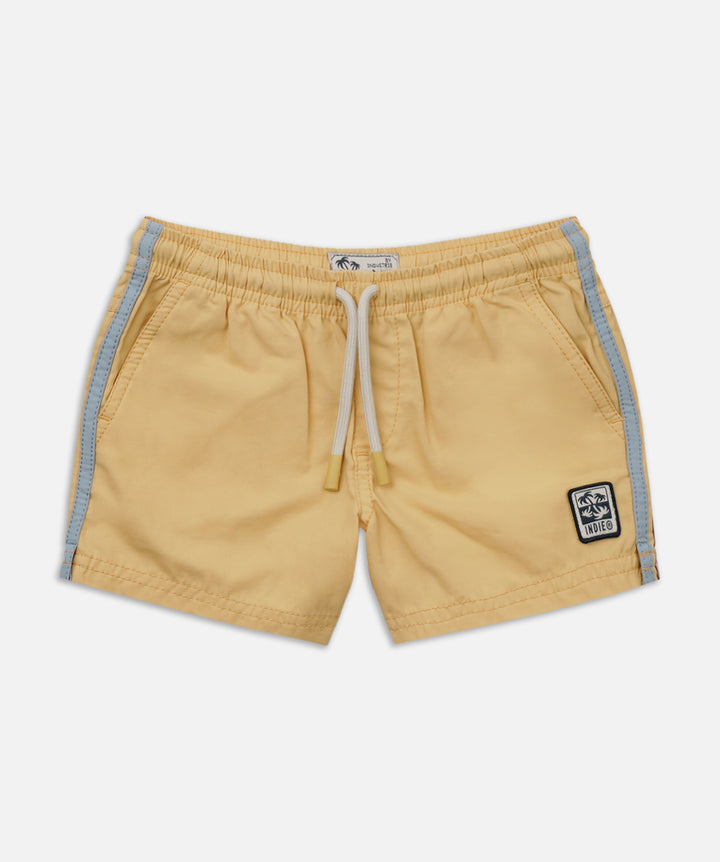 The All Day Stripe Swim Trunk - Mango