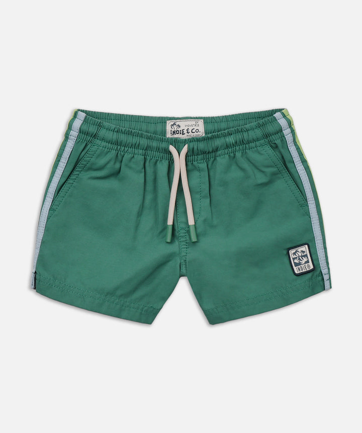 The All Day Stripe Swim Trunk - Green